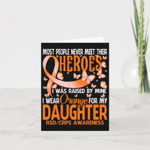 Cartão Os Meus Heróis Visto Laranja Para A Minha Filha, R