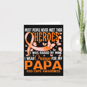 Cartão Os Meus Heróis Visto Laranja Para O Meu Papá Rsd C