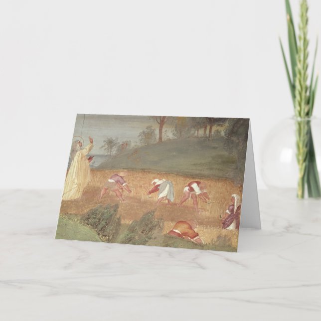 Cartão Os milagre de St. Clare de Assisi (Frente)