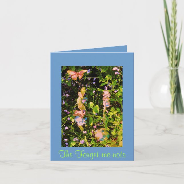 Cartão Os miosótis (Frente)