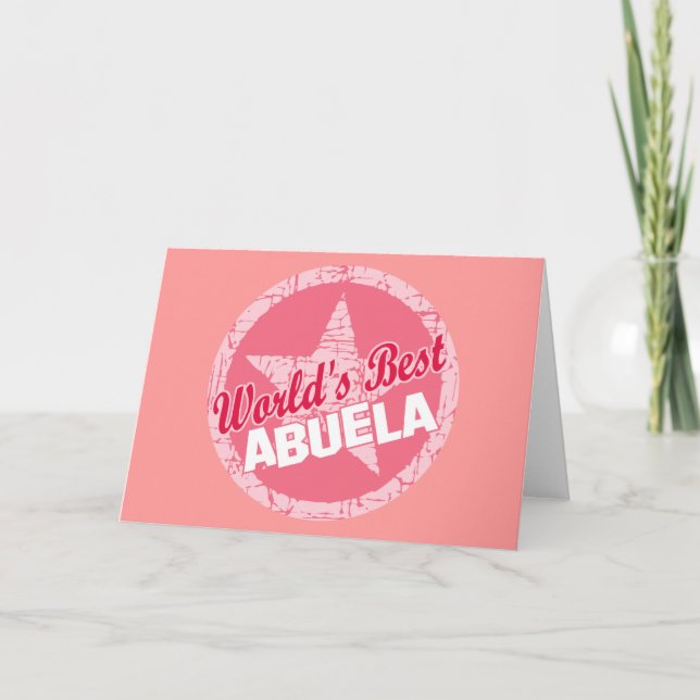 Cartão Os mundos o melhor Abuela (Frente)