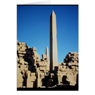 Cartão Os Obelisks de Tuthmosis mim e Hatshepsut