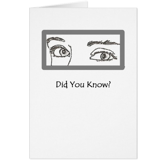 Cartão Os Olhos Dizem Que É Tudo Coleção (Frente)