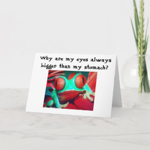 CARTÃO OS OLHOS SÃO MAIORES QUE O MEU ESTÔMAGO