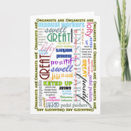 Cartão Os organizadores são tudo vazio