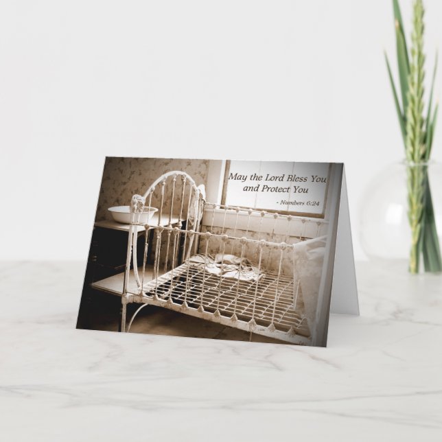Cartão Os Parabéns Do Bebê Poderão O Senhor Abençoar Você (Frente)