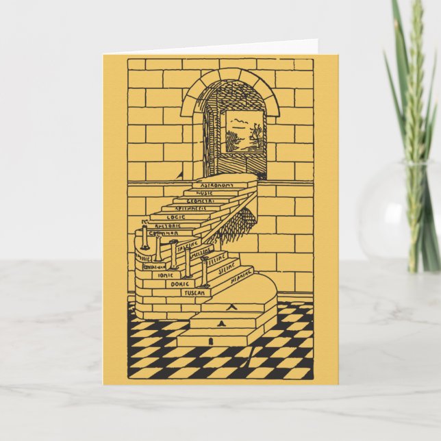 Cartão Os passos da maçonaria (Frente)