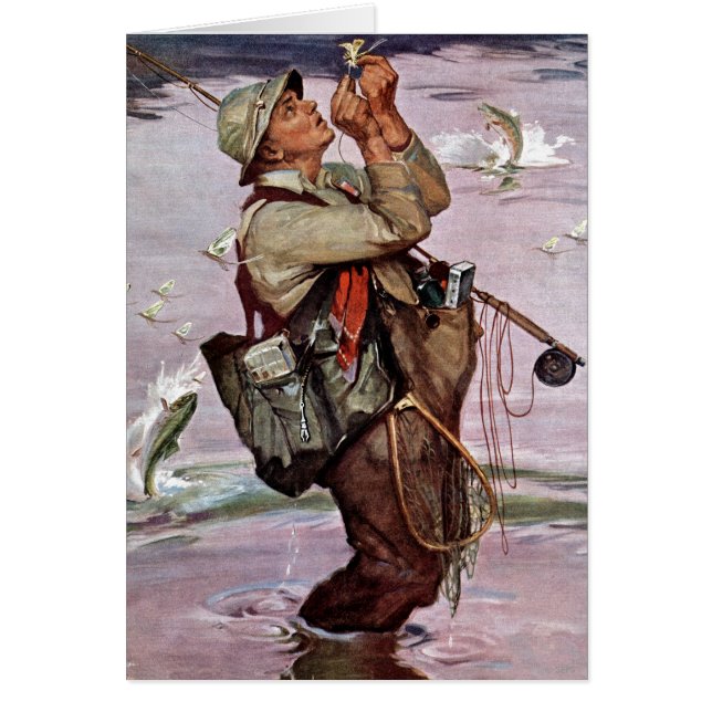 Cartão Os peixes estão pulando (Frente)