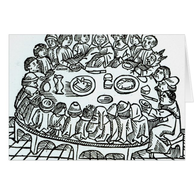 Cartão Os peregrinos de Canterbury (Frente Horizontal)