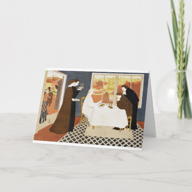 Cartão Os peregrinos de Emaús, Maurice Denis (Frente)