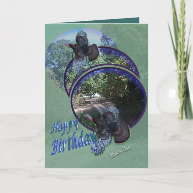 Cartão Os perus selvagens vôo-personalizam dentro (Frente)