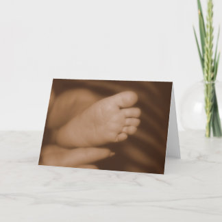 Cartão os pés dos seths aquecem-se