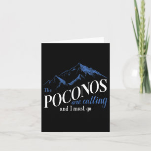 Cartão Os Poconos Estão Ligando E Eu Tenho Que Ir Para Mo