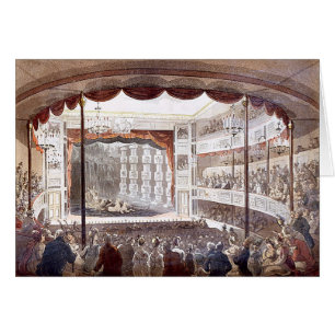 Cartão Os poços de Sadler por Rowlandson & por Pugin