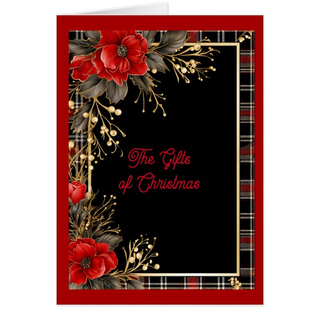 Cartão Os presentes do Natal (Frente)