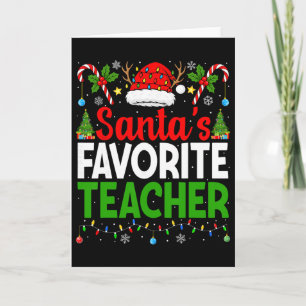 Cartão Os professores favoritos do Papai Noel Natal engra