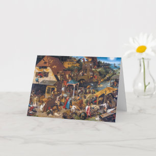 Cartão Os Provérbios Holandeses Pieter Bruegel, o Velho