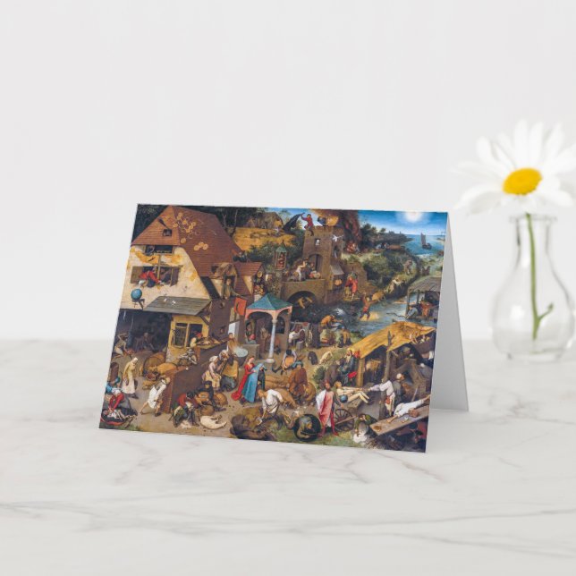 Cartão Os Provérbios Neerlandeses | Pieter Bruegel, o Vel (Planta pequena)
