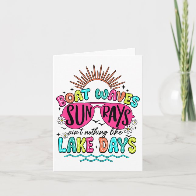 Cartão Os Raios Sun Das Ondas De Barco Não São Nada Como  (Frente)