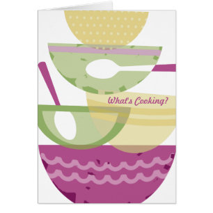 Cartão Os recipientes empilharam a padaria do cozimento