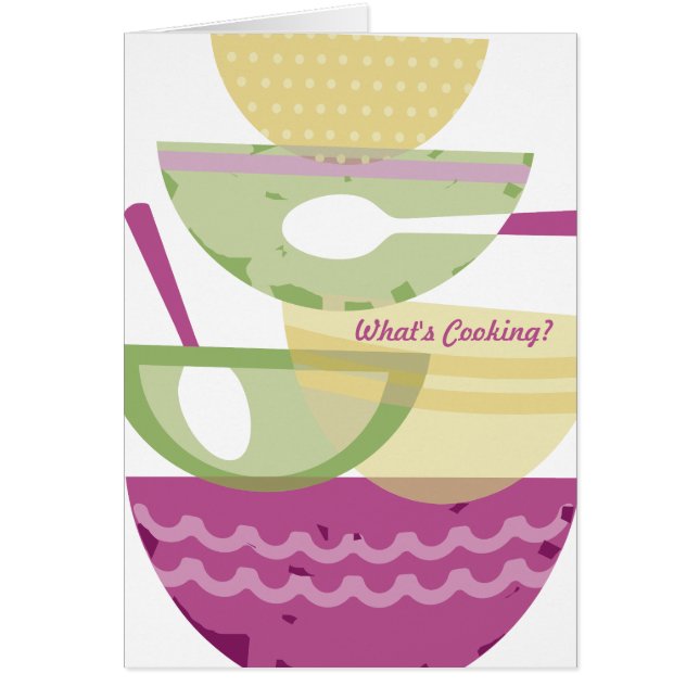 Cartão Os recipientes empilharam a padaria do cozimento (Frente)