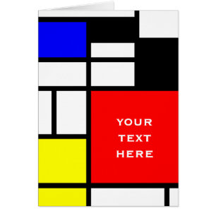 Cartão Os retângulos do MOSAICO esquadram coloriram I +
