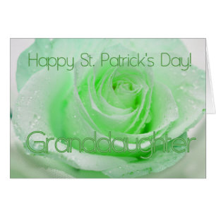 Cartão os rosas irlandeses de St Patrick da neta