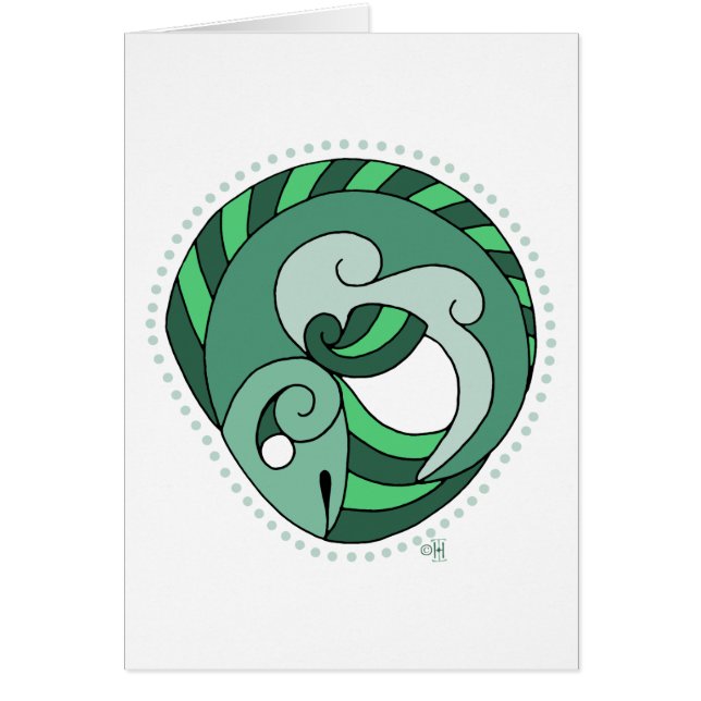 Cartão Os salmões celtas (Frente)