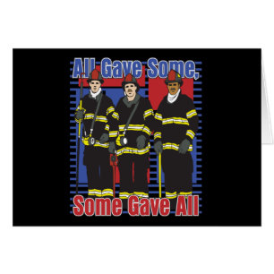 Cartão Os sapadores-bombeiros alguns deram tudo