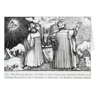 Cartão Os sistemas planetários