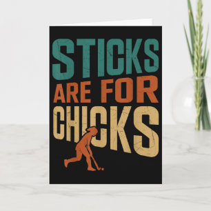 Cartão Os Sticks de Hóquei de Campo São Para As Garotas