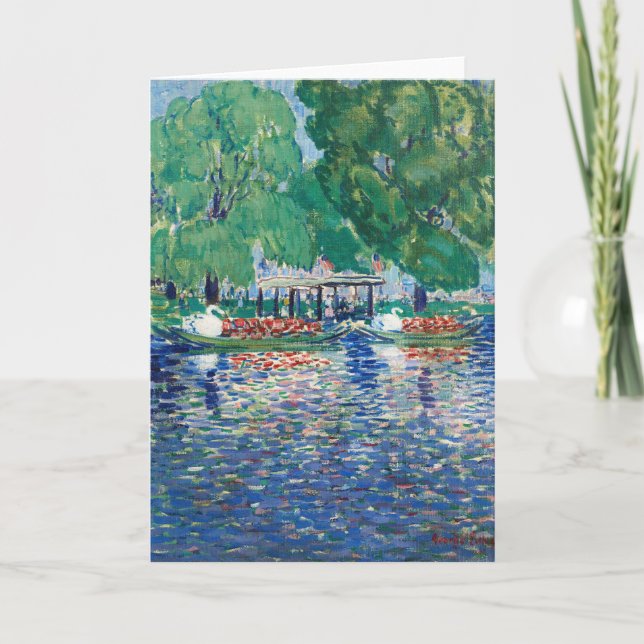 Cartão Os Swan Boats | George Luks (Frente)