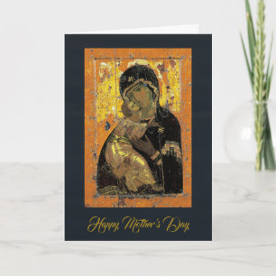 Cartão Os Theotokos do Dia de as mães Vladimir Orthodox