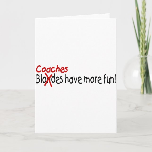 Cartão Os Treinadores Se Divertem Mais (Frente)