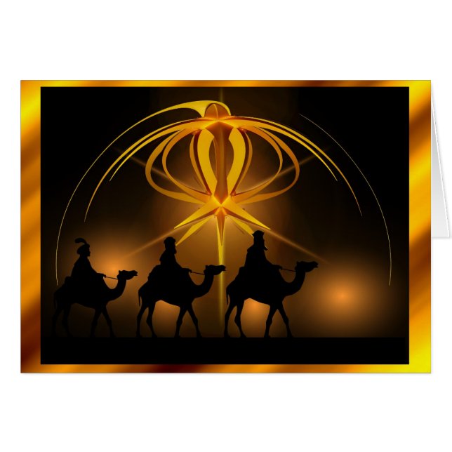 Cartão Os três sábios (Frente Horizontal)