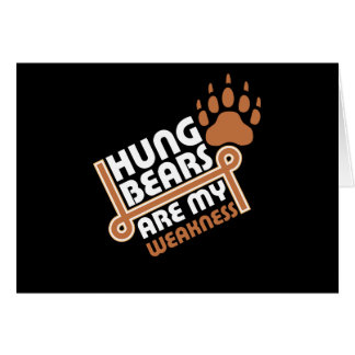 Cartão Os ursos pendurados são minha fraqueza rev