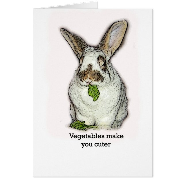 Cartão Os vegetais fazem-no mais bonito (Frente)