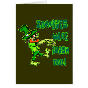 Cartão Os zombis eram irlandeses demasiado!