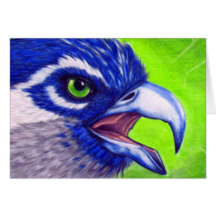 Cartão Osprey azul e verde