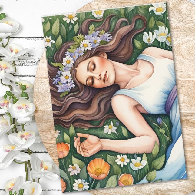Cartão Ostara Goddess Spring Equinox Sabbat Wicca Holiday (Ostara Goddess Spring Equinox Sabbat Wicca Holiday Card)