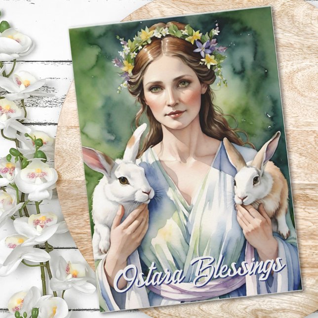 Cartão Ostara Goddess Spring Equinox Sabbat Wicca Holiday (Ostara Goddess Spring Equinox Sabbat Wicca Holiday Card)
