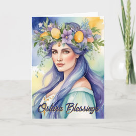 Cartão Ostara Goddess Spring Equinox Sabbat Wicca Holiday