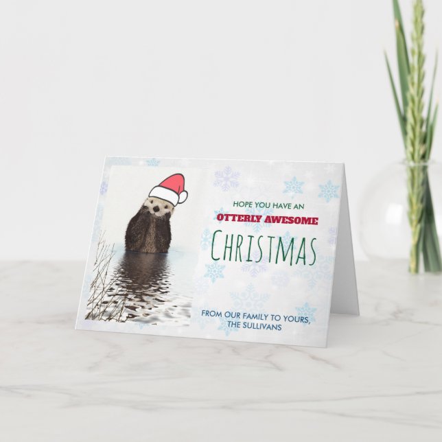 Cartão Ótima carta Vestindo o Natal (Frente)