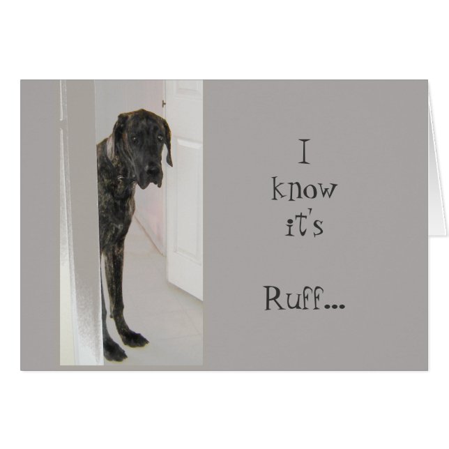 Cartão Ótimo cão de estimação, já foi ruff que estou aqui (Frente Horizontal)