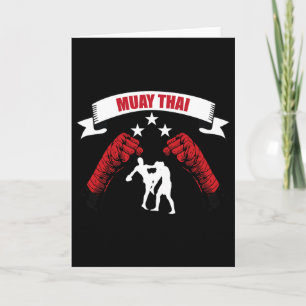 Cartão Ótimo Design de Luta de Muay Thai Treinamento de M