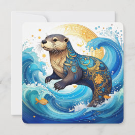 Cartão Otter King of Eilean Donan: Scottish Dratsie