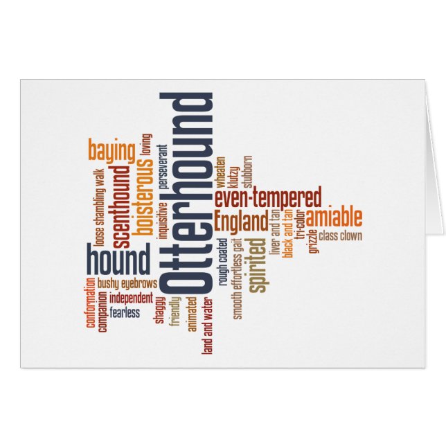 Cartão Otterhound (Frente Horizontal)
