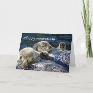 Cartão Otters anniversary card
