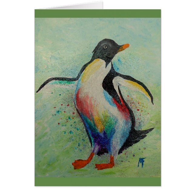 Cartão Otto o pinguim (Frente)