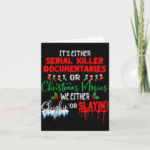Cartão Ou Documentários de Assassinos em Série Ou Natal